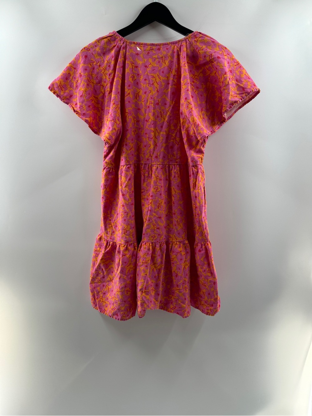 Universal Thread Pink Orange Floral Linen Blend Mini Dress – Women’s Medium - Picture 7 of 9